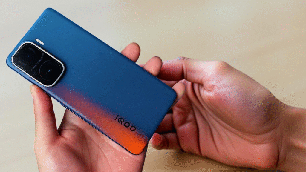 Person holding iQOO Neo 11 smartphone